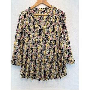 Kim Rogers Women's Plus Size 2X Tunic Top Giraffe, Safari, Vacation wear  Knit